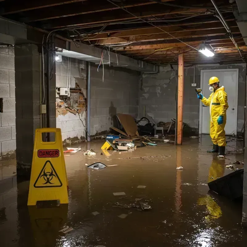 Flooded Basement Electrical Hazard in Brooks, ME Property